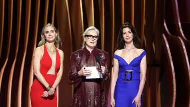 SAG Awards 2024: Anne Hathaway and Emily Blunt Grill Meryl Streep During Devil Wears Prada Reunion! (Watch Video)